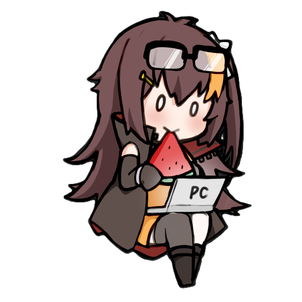 冰糖 Q 版小人吃瓜