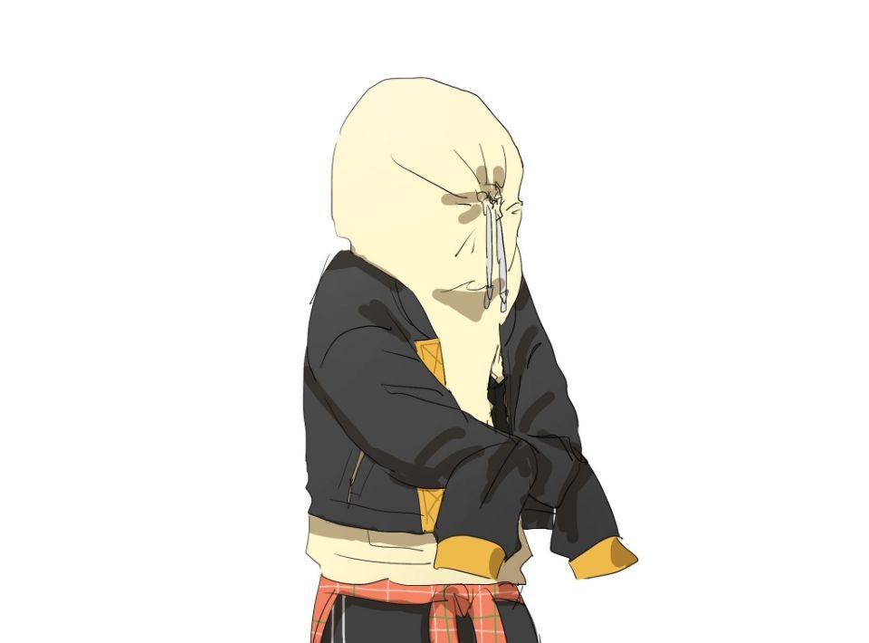 卫衣的帽子和袖子都被人打了结